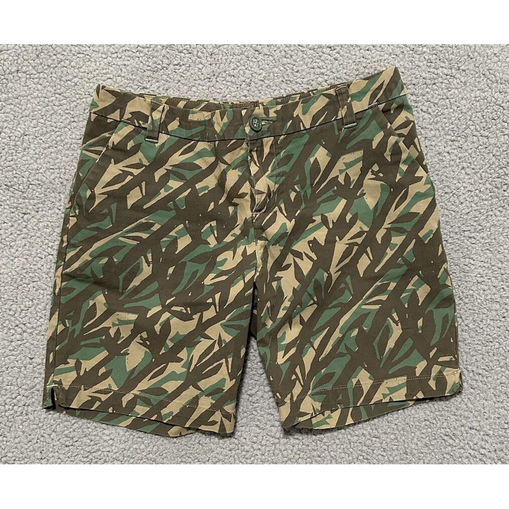 Patagonia Shorts Womens Size 6 Camo Organic Cotton Stretch Outdoor Hiking Gorp